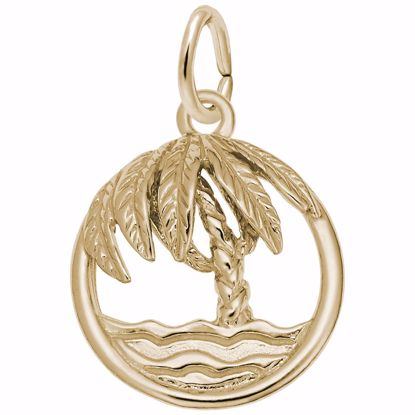 Picture of Palm Charm Pendant - 14K Gold