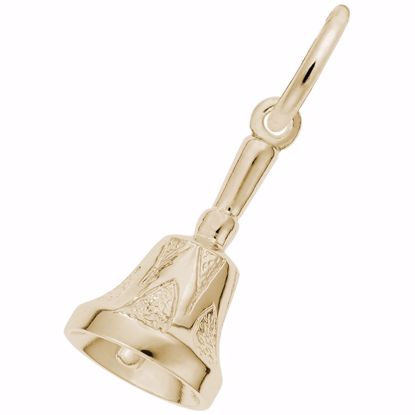 Picture of Hand Bell Charm Pendant - 14K Gold