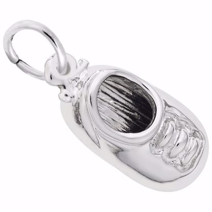 Picture of Baby Shoes Charm Pendant - Sterling Silver