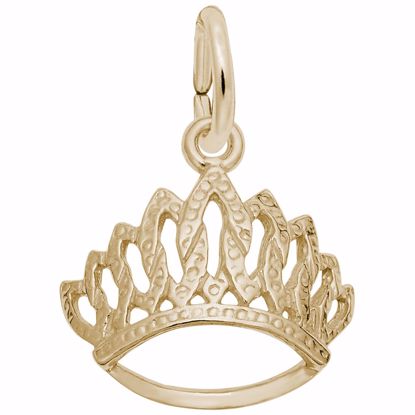 Picture of Tiara Charm Pendant - 14K Gold