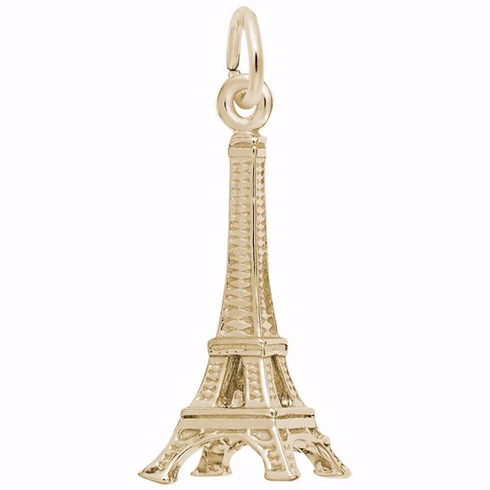 Picture of Eiffel Tower Charm Pendant - 14K Gold