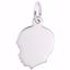 Picture of Boys Head Charm Pendant - Sterling Silver