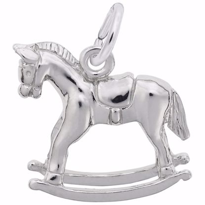 Picture of Rocking Horse Charm Pendant - Sterling Silver