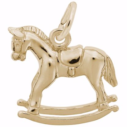 Picture of Rocking Horse Charm Pendant - 14K Gold