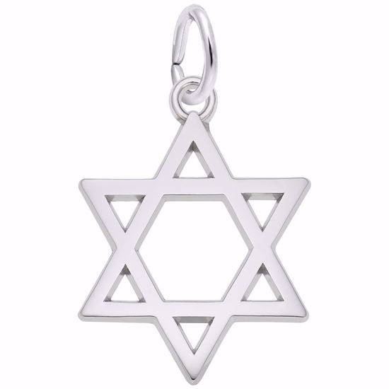 Picture of Star Of David Charm Pendant - Sterling Silver