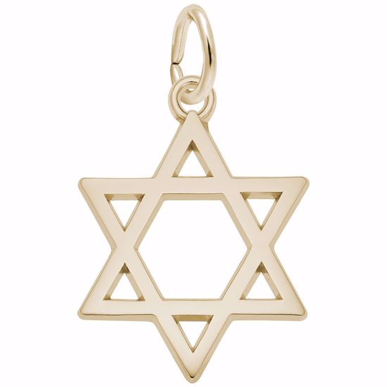 Picture of Star Of David Charm Pendant - 14K Gold