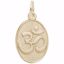 Picture of Yoga Symbol Charm Pendant - 14K Gold