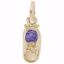Picture of 02 Babyshoe-Feb Charm Pendant - 14K Gold