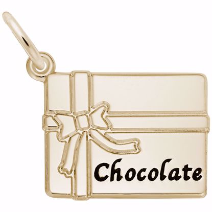 Picture of Chocolate Box Charm Pendant - 14K Gold