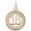 Picture of Number 16 Charm Pendant - 14K Gold