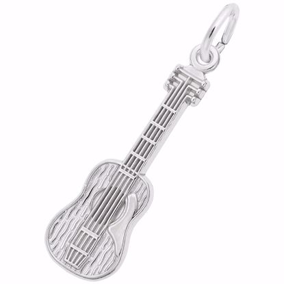 Picture of Guitar Charm Pendant - Sterling Silver