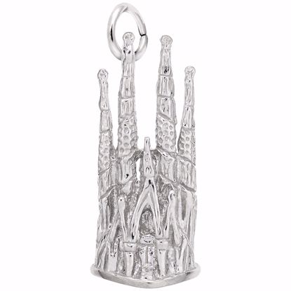 Picture of Barcelona Cathedral Charm Pendant - Sterling Silver
