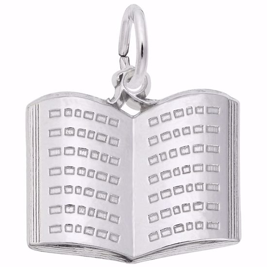 Picture of Book Charm Pendant - Sterling Silver