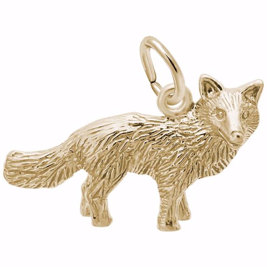 Picture of Fox Charm Pendant - 14K Gold