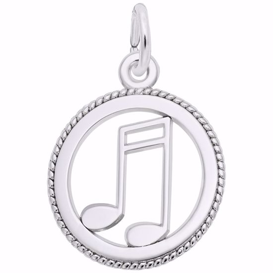 Picture of Music Charm Pendant - Sterling Silver