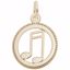 Picture of Music Charm Pendant - 14K Gold