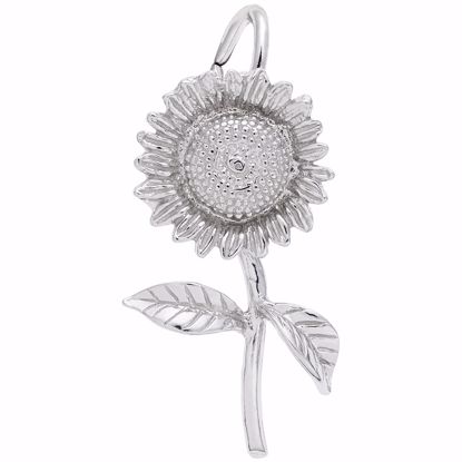 Picture of Sunflower Charm Pendant - Sterling Silver