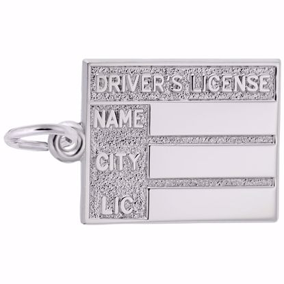 Picture of Drivers License Charm Pendant - Sterling Silver