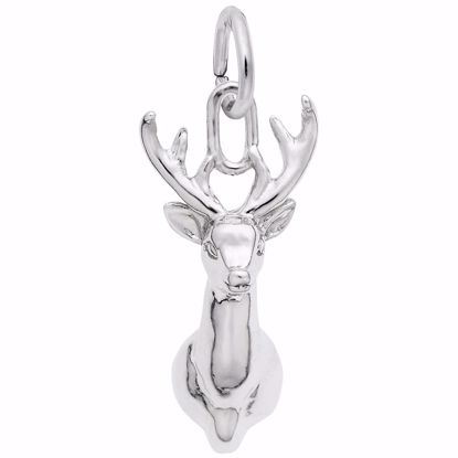 Picture of Deerhead Charm Pendant - Sterling Silver