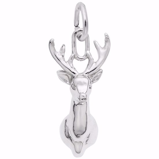 Picture of Deerhead Charm Pendant - Sterling Silver