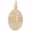 Picture of Female Volleyball Charm Pendant - 14K Gold