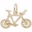 Picture of Mountain Bike Charm Pendant - 14K Gold