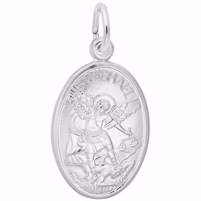 Picture of St. Michael Charm Pendant - Sterling Silver
