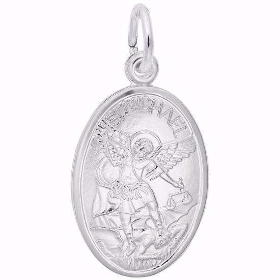 Picture of St. Michael Charm Pendant - Sterling Silver