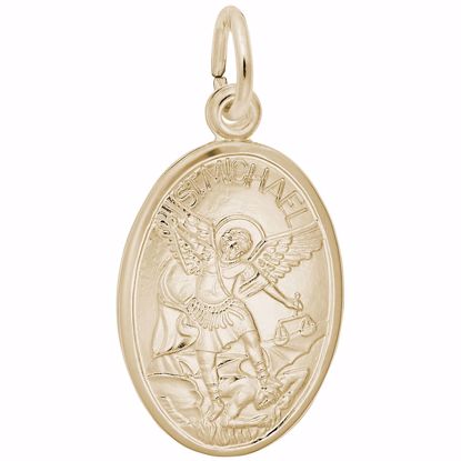Picture of St. Michael Charm Pendant - 14K Gold