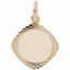 Picture of Square Disc Charm Pendant - 14K Gold
