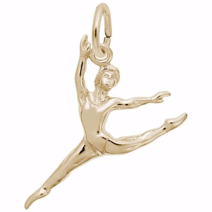 Picture of Ballet Dancer Charm Pendant - 14K Gold