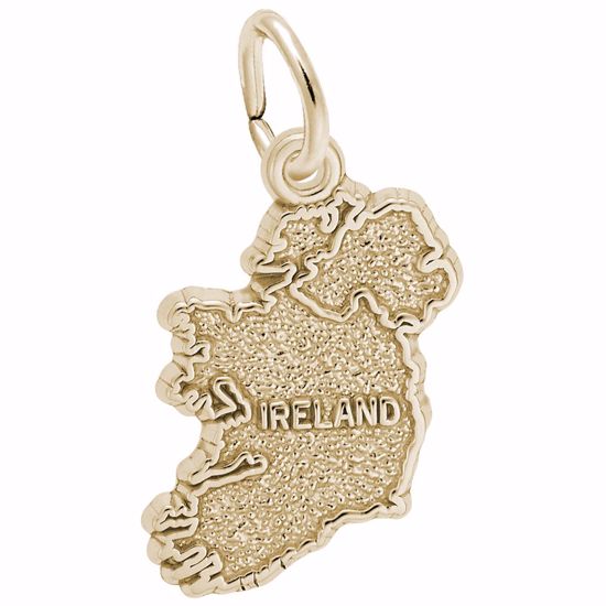 Picture of Ireland Charm Pendant - 14K Gold