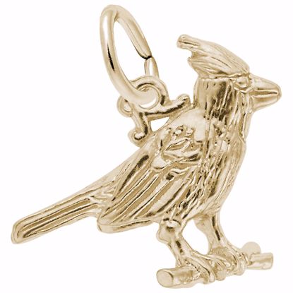 Picture of Cardinal Charm Pendant - 14K Gold