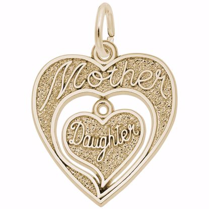 Picture of Mother Daughter Charm Pendant - 14K Gold