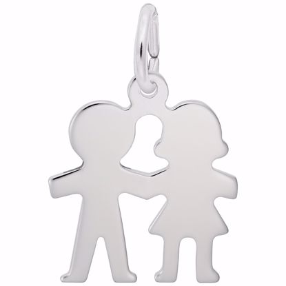 Picture of Boy And Girl Charm Pendant - Sterling Silver