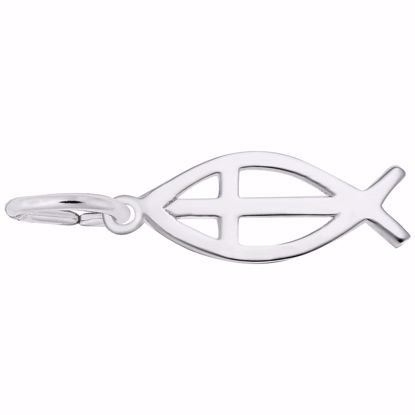 Picture of Ichthus Charm Pendant - Sterling Silver