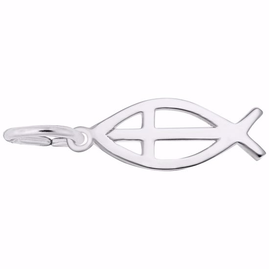 Picture of Ichthus Charm Pendant - Sterling Silver