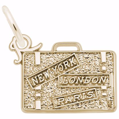 Picture of Suitcase Charm Pendant - 14K Gold