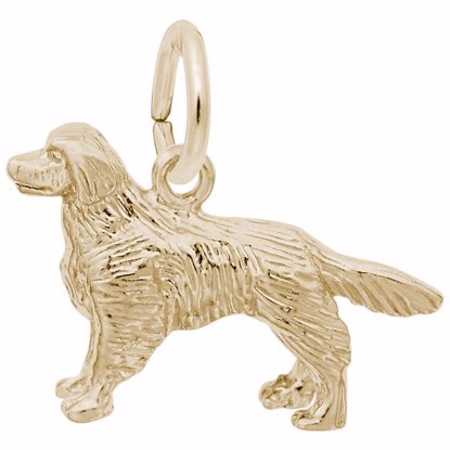 Picture of Golden Retriever Charm Pendant - 14K Gold