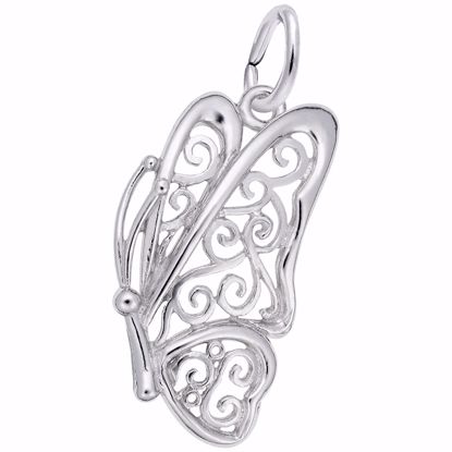 Picture of Butterfly Charm Pendant - Sterling Silver