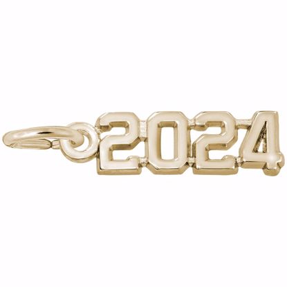Picture of '2024' Charm Pendant - 14K Gold