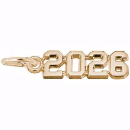 Picture of '2026' Charm Pendant - 14K Gold