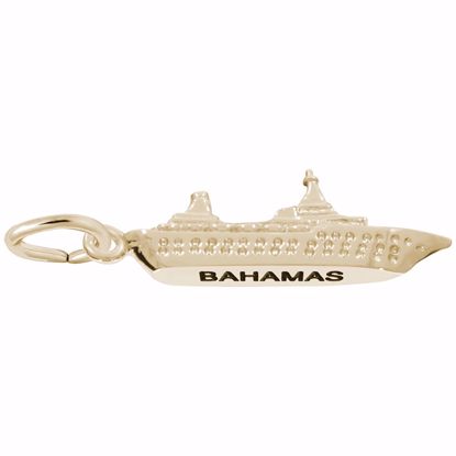 Picture of Bahamas Cruise Ship 3D Charm Pendant - 14K Gold