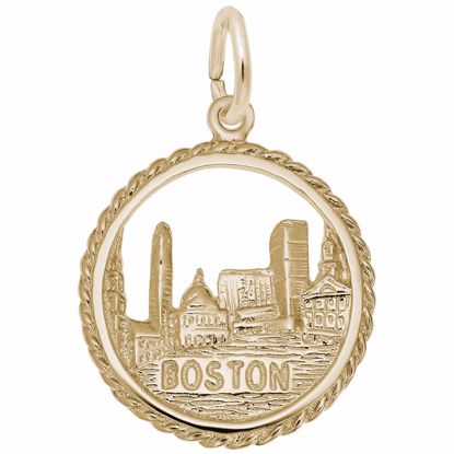Picture of Boston Skyline Charm Pendant - 14K Gold