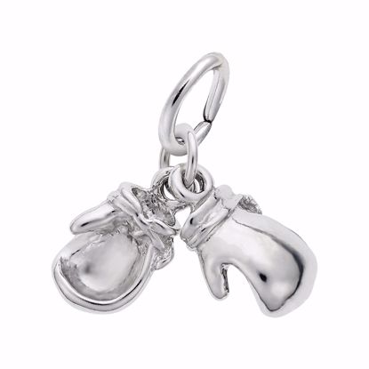 Picture of Boxing Gloves Charm Pendant - Sterling Silver