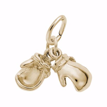 Picture of Boxing Gloves Charm Pendant - 14K Gold