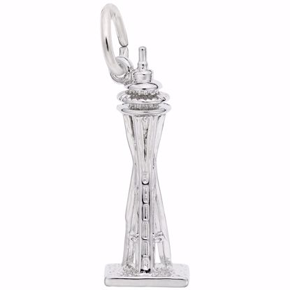Picture of Seattle Space Needle Charm Pendant - Sterling Silver