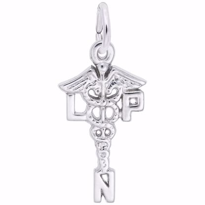 Picture of Licensed Practical Nurse Charm Pendant - Sterling Silver