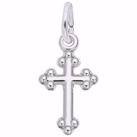 Picture of Cross Charm Pendant - Sterling Silver