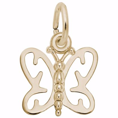 Picture of Butterfly Charm Pendant - 14K Gold